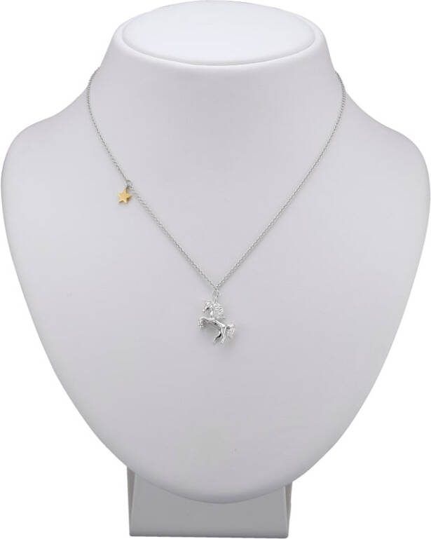 KLiNGEL Collier Eenhoorn van echt zilver Zilverkleur
