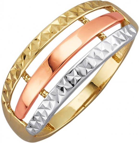 MONA Damesring 9 kt. Multicolor