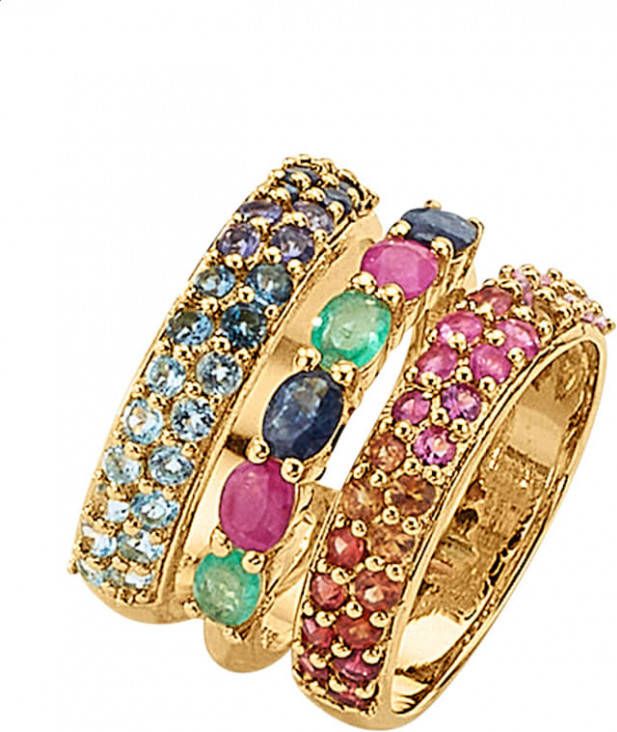 KLiNGEL Damesring met edelstenen Multicolor