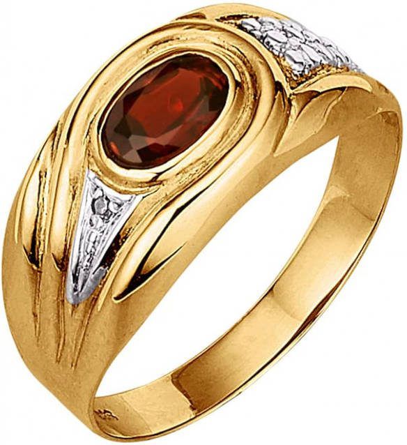 MONA Damesring met granaat Rood