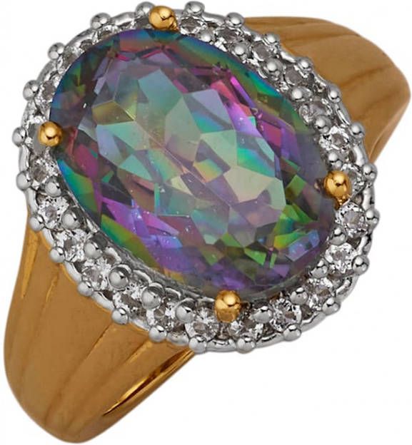MONA Damesring met Mystic kwarts Multicolor