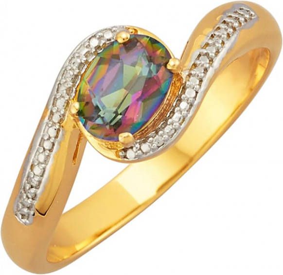 MONA Damesring met Mystic kwarts Multicolor