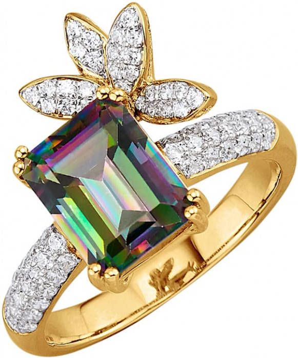 MONA Damesring met Mystic topaas Multicolor