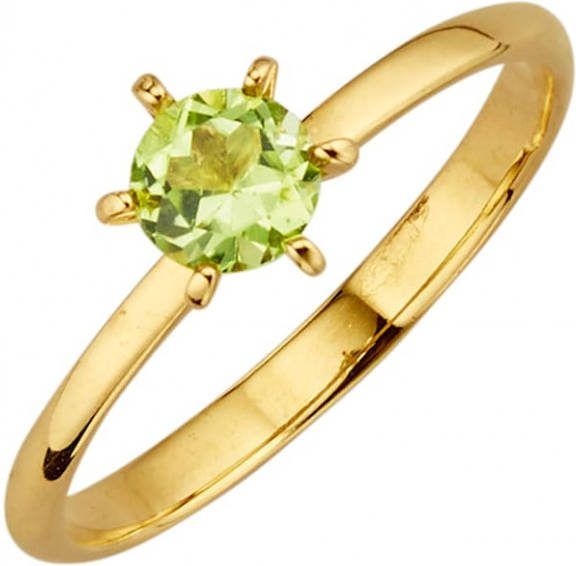 MONA Damesring met peridot Groen