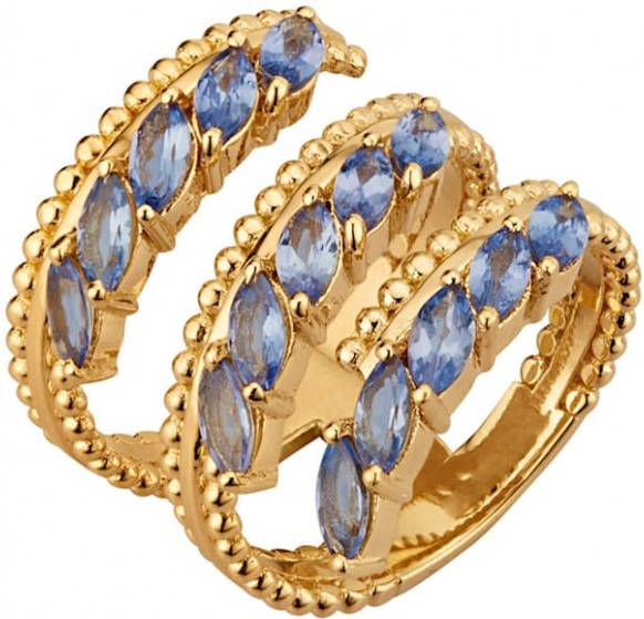 KLiNGEL Damesring met tanzanieten Paars