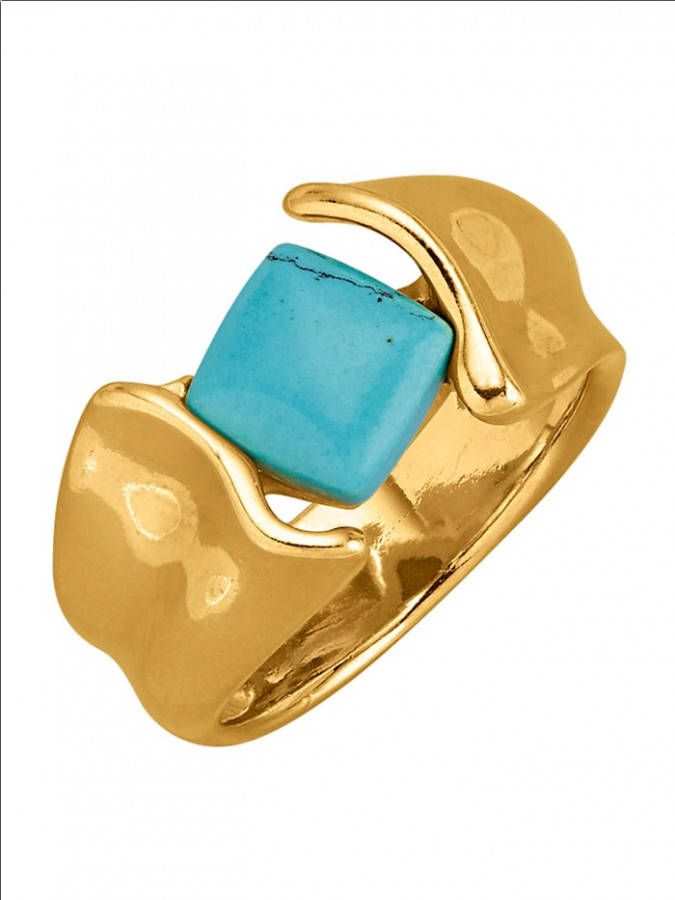 MONA Damesring met turkoois Turquoise