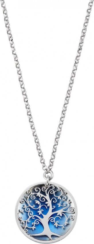 KLiNGEL Hanger Levensboom met ketting van echt zilver Zilverkleur