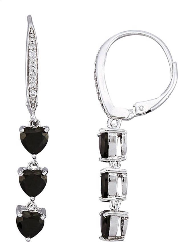 KLiNGEL Oorbellen met spinel en zirkoon Zilverkleur