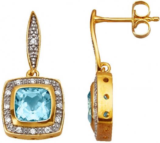 KLiNGEL Oorstekers met blauwtopaas Blauw