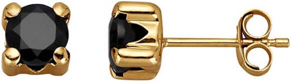 KLiNGEL Oorstekers met saffier, 9 kt. Goudkleur