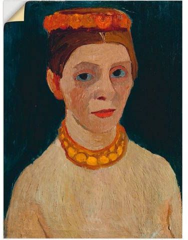 Artland Artprint Rode bloemenkrans en ketting. in vele afmetingen & productsoorten artprint op linnen, poster, muursticker/wandfolie ook geschikt voor de badkamer(1 stuk )