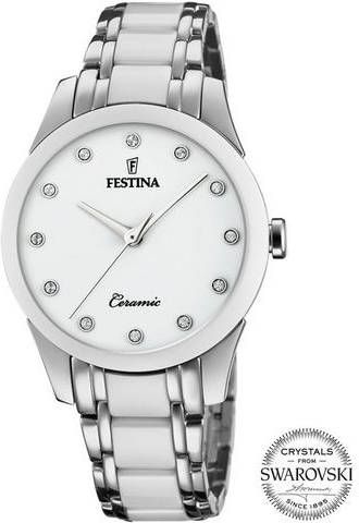 Festina Orologio Donna Solo Tempo Collezione Ceramic , Grijs, Dames
