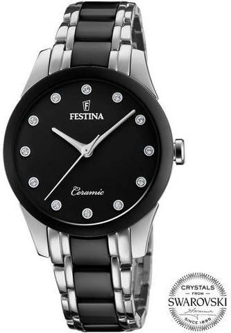 Festina Orologio Solo Tempo Collezione Ceramic , Grijs, Dames