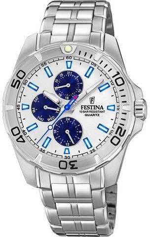 Festina Orologio Uomo Multifunzione Multifunction , Grijs, Heren