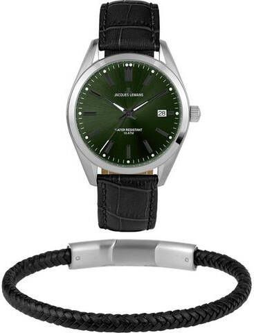 Jacques Lemans Kwartshorloge Derby Set, 1 2143D SET(set, 2 delig, Met armband )