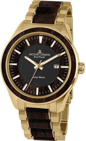 Jacques Lemans Solarherenhorloge Serie Eco Power, collectie Classic, 1 2116J Bruin