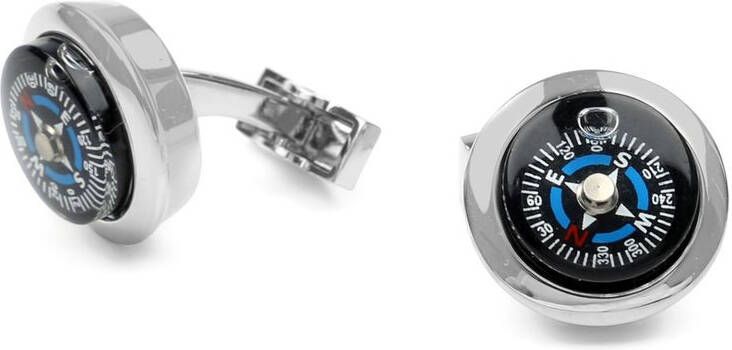 Suitable Manchetknoop Kompas Zilver