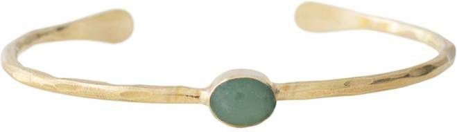 A Beautiful Story Armbanden Moonlight Aventurine Gold Bracelet Groen