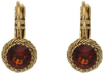 Camps en Camps Oorbellen Smoked Amber Dormeuses Geel