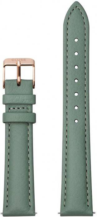 Cluse Horlogebandjes Strap Leather Rose Gold Colored 16 mm Groen online kopen