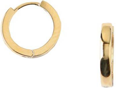 Orelia Oorbellen Clean Metal Huggie Hoop Goudkleurig