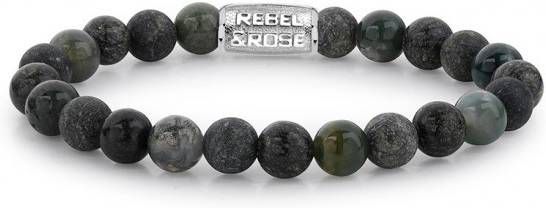 Rebel and Rose Armbanden Green Rocks 8mm Groen