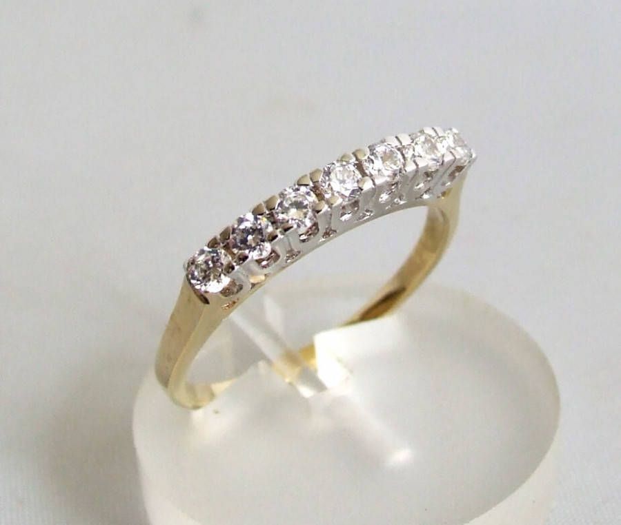 Casio Ocn 14 karaat gouden zirkonia ring
