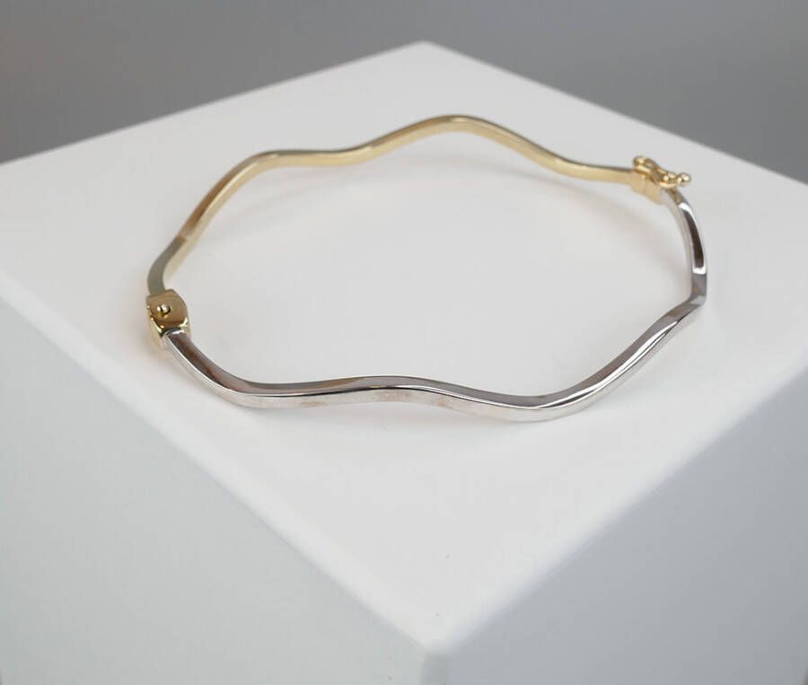 Christian 14 karaat gouden bicolor slavenarmband