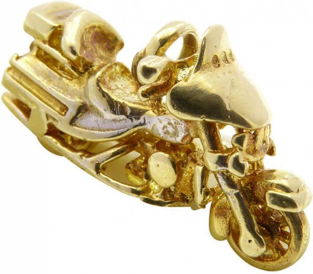 Christian 14 karaat gouden motor hanger