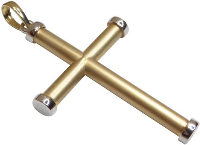 Christian Bicolor matte gouden kruis