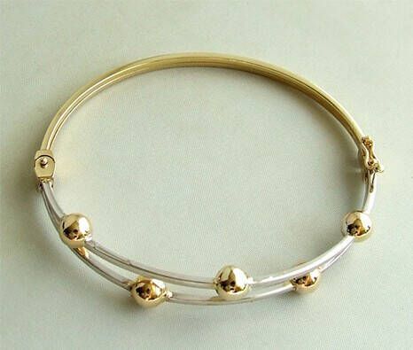 Christian Bicolor slavenarmband met balletjes