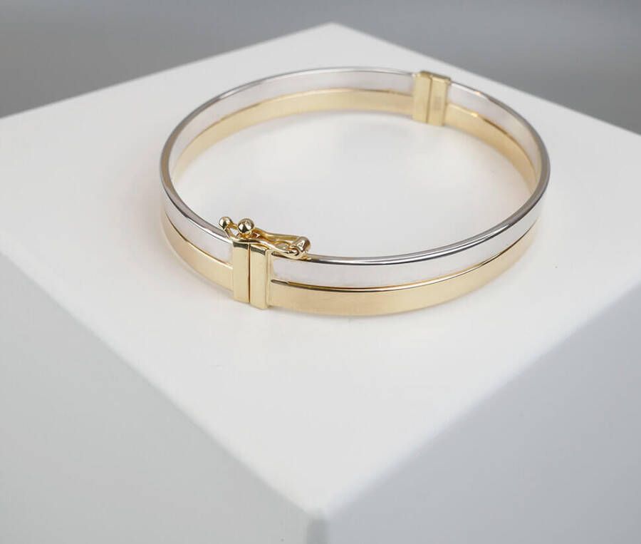 Christian Gouden bicolor slavenarmband