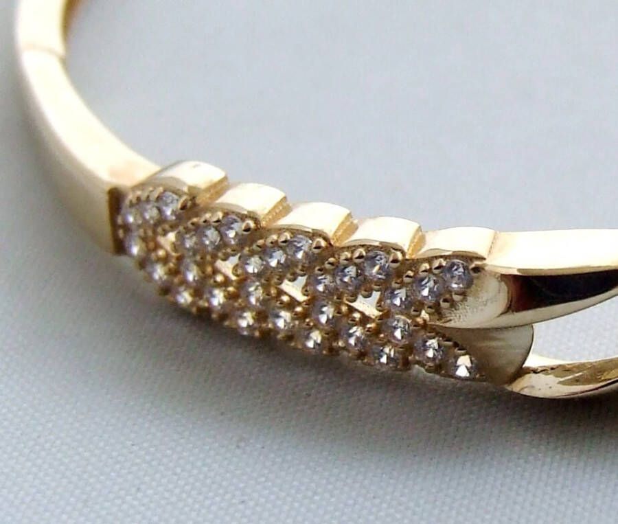 Christian Gouden slavenarmband met zirkonia