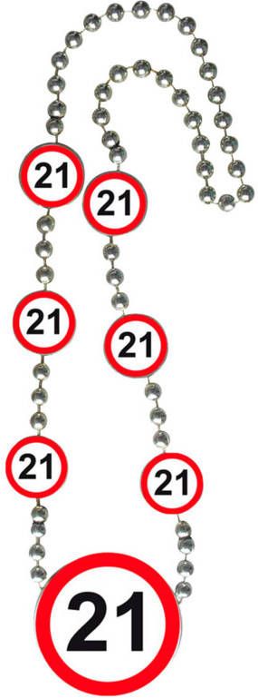 Feestbazaar 21 Jaar Verkeersbord Ketting