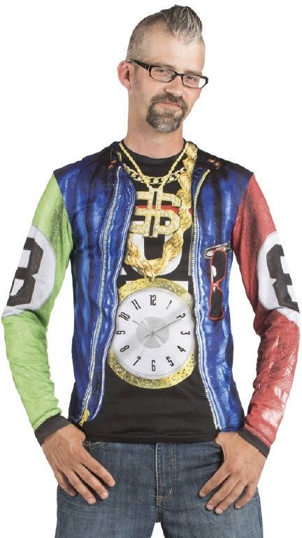 Merkloos Shirt Met Rapper Opdruk M