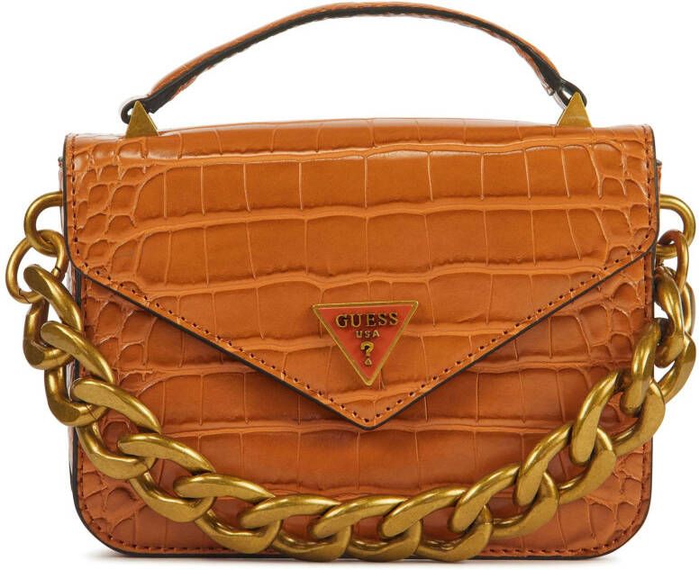 Guess Unisex leren unisex crossbodytassen retour mini