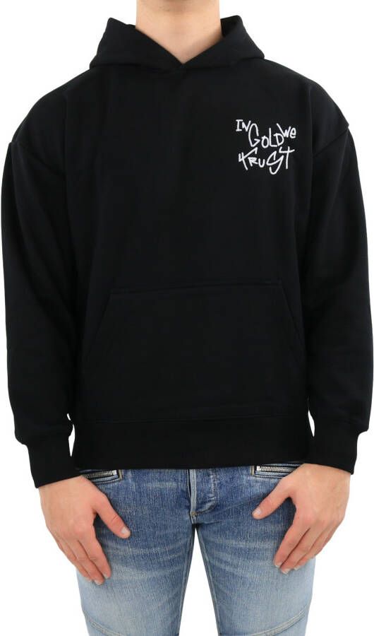 In Gold We Trust Ketting borduurwerk hoodie , Zwart, Heren
