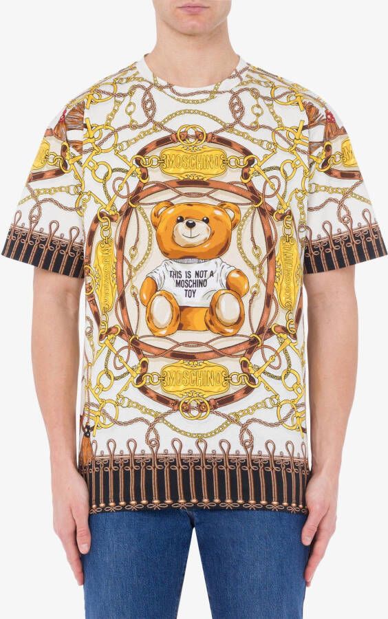 Moschino Patterned T shirt , Wit, Heren