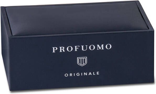 Profuomo Originale Manchetknopen zwart/zilver, Glanzend