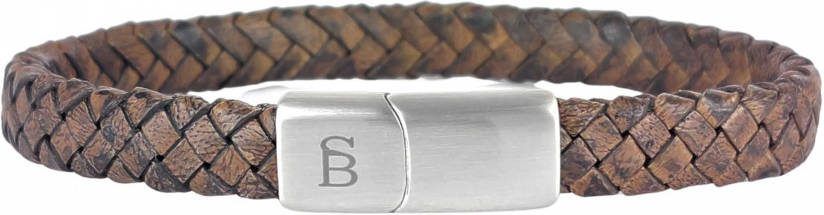 Steel&amp, Barnett Riley Leren Armband Heren