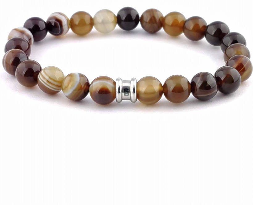 Steel&amp, Barnett Stenen armband basic Heren
