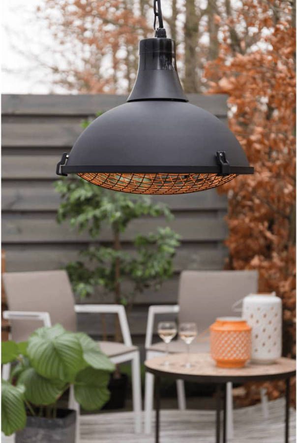 Sunred Terrasverwarmer Indus II hangend 2100 W halogeen zwart