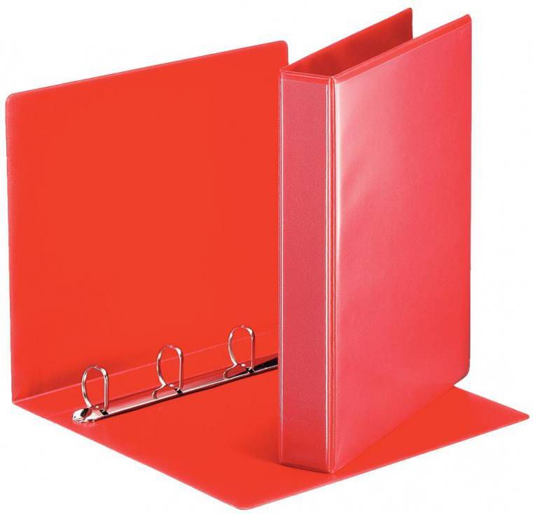 OfficeTown Esselte Personaliseerbare Ringmap, Rug Van 5, 1 Cm, 4 D ringen Van 30 Mm, Rood