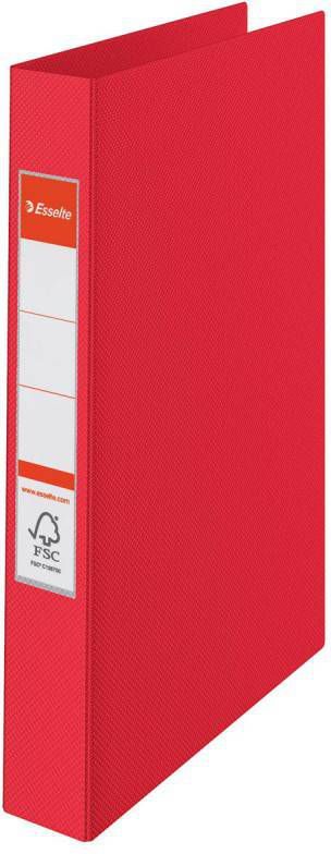 Shoppartners Ringband Map/ordners 2 Gaats A4 Rood Documenten/papieren Opbergen/bewaren Kantoorartikelen