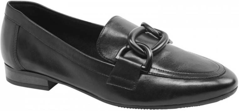 5th avenue Zwarte leren loafer ketting