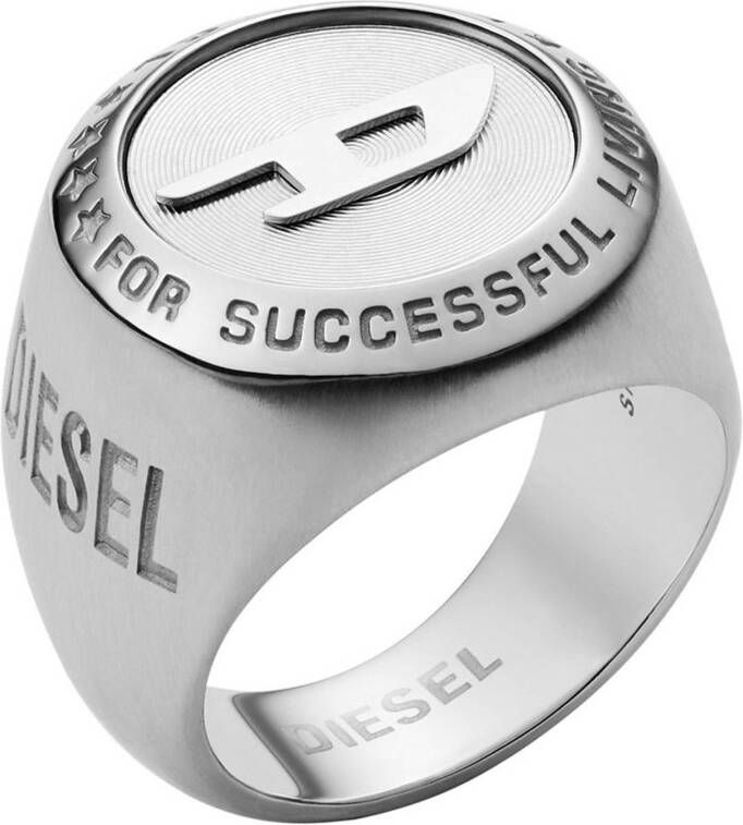 Diesel ring DX1337040 zilverkleurig