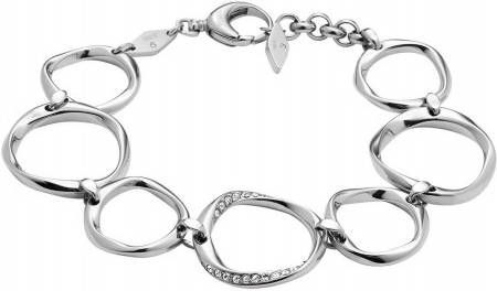 Fossil Schakelarmband met strass JF01145040