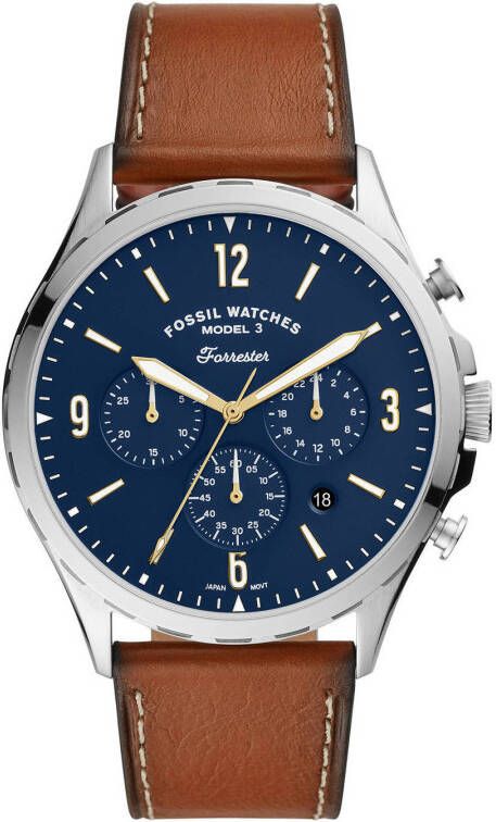 Fossil horloge FS5607 Forrester Chrono bruin