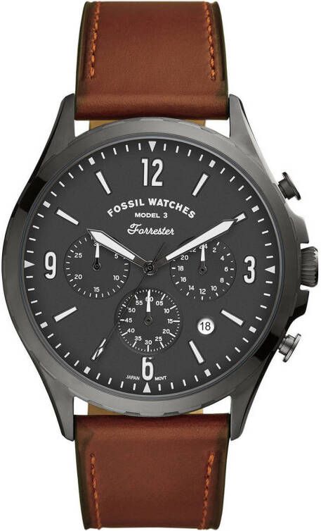 Fossil horloge FS5815 Forrester Chrono bruin