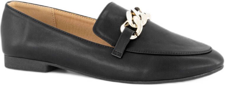 Graceland loafers met ketting zwart